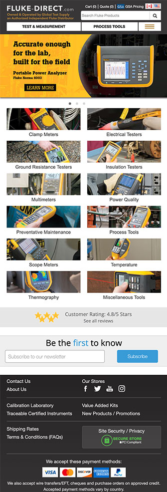 Fluke-Direct.com - Carrying a full selection of Fluke Test and Measurement products