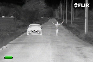 FLIR Scout TS32r Thermal Night Vision Monocular at 100 Yards Distance