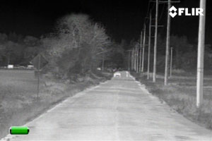 FLIR Scout TS32r Pro Thermal Night Vision Monocular at 500 Yards Distance