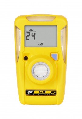 BW Clip Series Single Gas Detector, H<sub>2</sub>S, 0 to 100 ppm, 2-year-