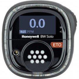 Honeywell BW Solo Single-Gas Detector with Bluetooth and black housing, C<sub>2</sub>H<sub>4</sub>O, 0 to 100 ppm-