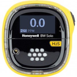 Honeywell BW Solo Single-Gas Detector with Bluetooth and yellow housing, H<sub>2</sub>S, 0 to 200 ppm-