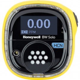 Honeywell BW Solo Single-Gas Detector with Bluetooth and yellow housing, HCN, 0 to 100 ppm-