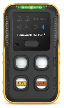 Honeywell BW Icon+ Series Multi-Gas Detector, H&lt;sub&gt;2&lt;/sub&gt;S/SO&lt;sub&gt;2&lt;/sub&gt;, yellow-