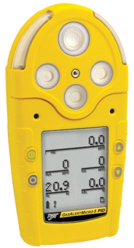 BW M5PID-XWQ0-A-P-D-Y-N-00 GasAlertMicro 5 PID Multi-Gas Detector, VOCs, %LEL, O2, Alkaline Batteries &amp;amp; Pump-