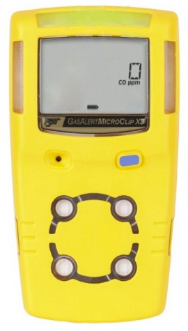 Honeywell BW MicroClip X3 Series Single-Gas Detector, CO, yellow-