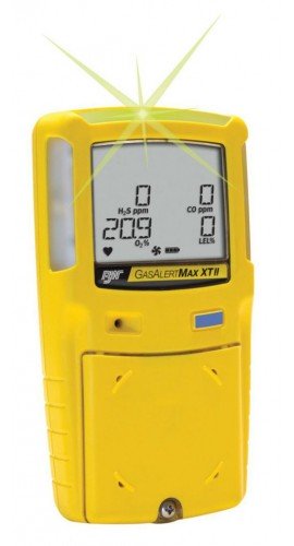 Honeywell BW Max XT II Multi-Gas Detector, %LEL/O<sub>2</sub>/H<sub>2</sub>S, yellow-